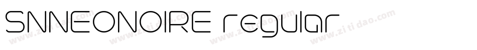 SNNEONOIRE regular字体转换